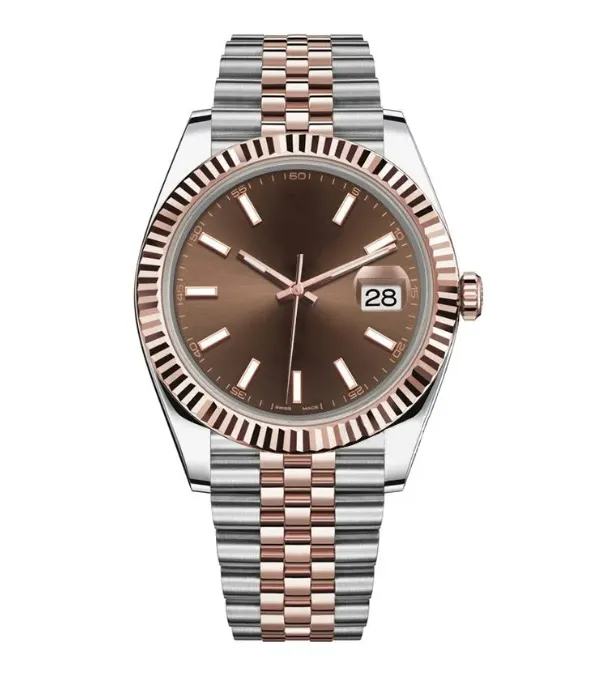 TOP Jubilee automatic mechanical model Wimbledon dial watch, 41mm size, men's and women's couple watch. Stainless steel case, sapphire glass.