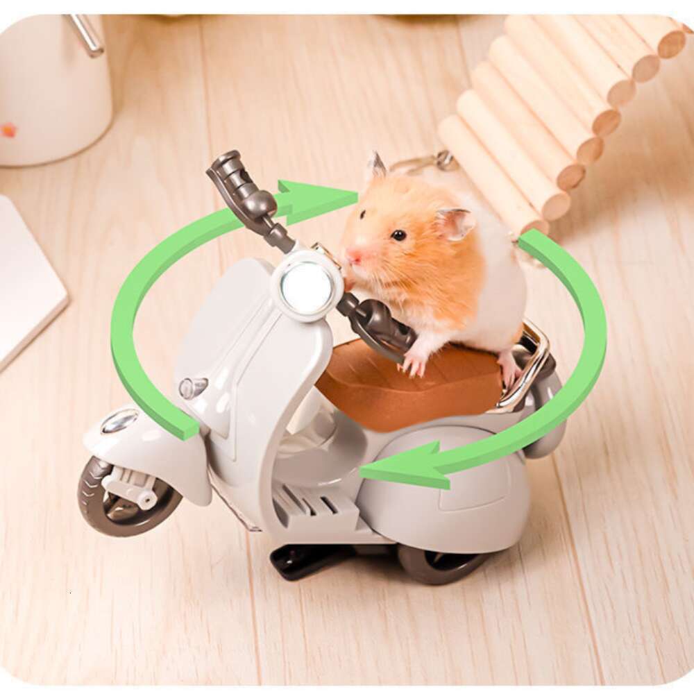 Mini Motorcycle for Labubu Doll Fun Cute Toys Rotating Miniature Simulation Bike Toy Accessories Hamster stunt motorcycle pet vehicle rotating trick t