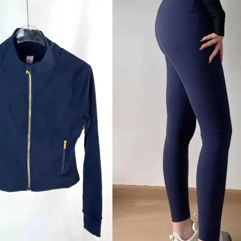 2025 Gold Label Short Sport Jacket Set Womens Yoga Clothes Slimming Fitness Jacket Active Wear Exercise Clothing FemaleT251211
