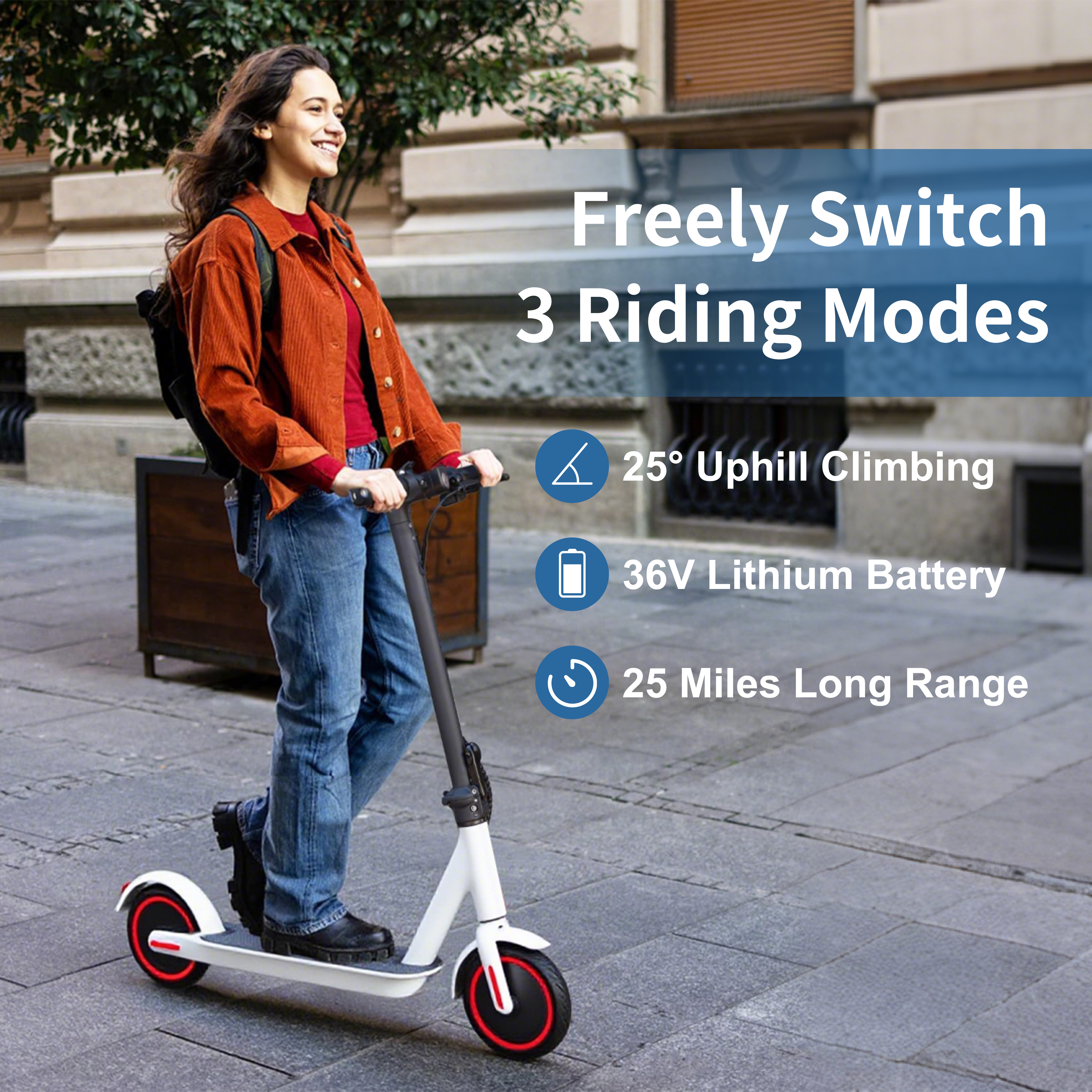 8.5Inch Escooter 36V 350W 25 KM/H 10.4AH Lithium Battery HS-04PRO Smart Foldable Electric Kick Scooter with EU/US/UK Warehouse