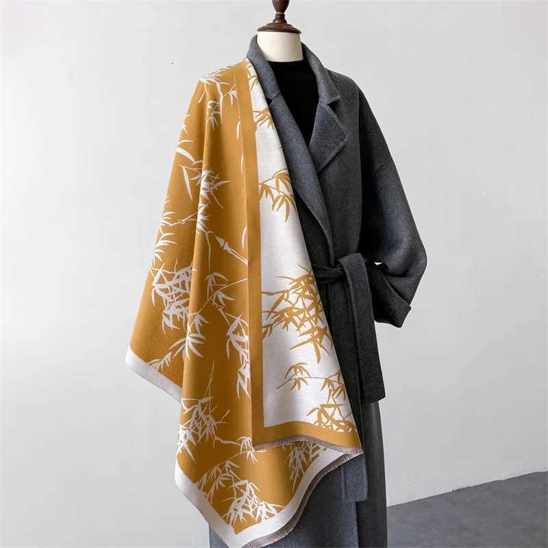 Luxury Winter Scarf Women Cashmere Warm Pashmina Brand Foulard Female Shawls Wraps Thick Soft Bufanda Poncho Scarves Stole 2024 Y251211