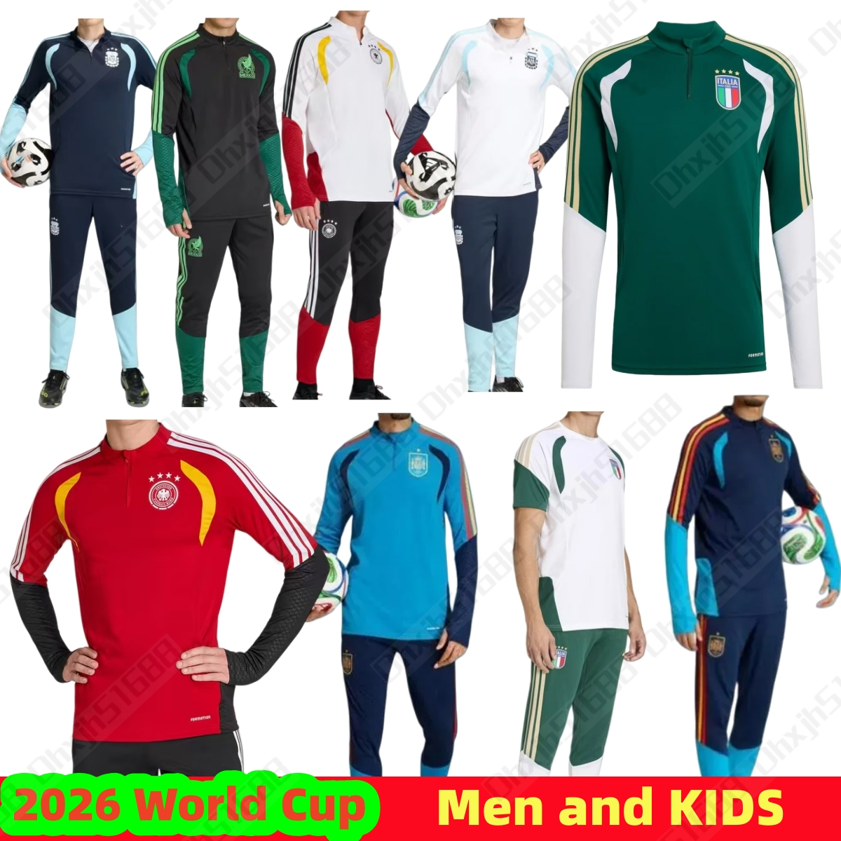2026 World Cup Argentina jogging Men kids Tracksuit Spain survetement Mexico handal futbol Italia tuta calcio Deutschland Brasil soccer Training suit Sets