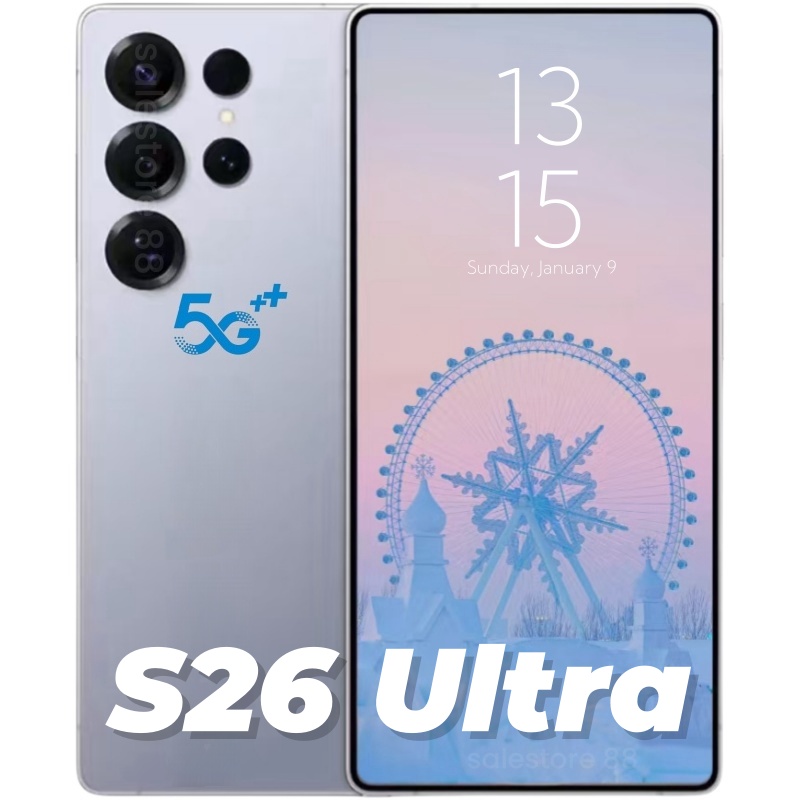 6.8-Inch S26 Ultra S25 Ultra 5G Smartphone Android 16GB+1T Dual SIM Dual Standby Full HD Touch Screen Face Recognition Dual Cameras Support Multi-Language Mobile Phone