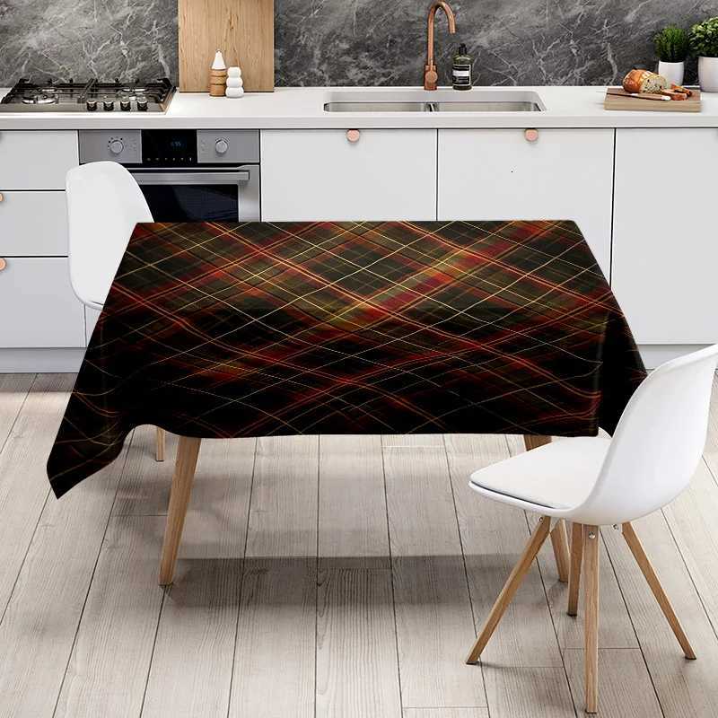 Plaid Pattern Tablecloth Modern Kitchen Dining Decoration for Home Decor H251211