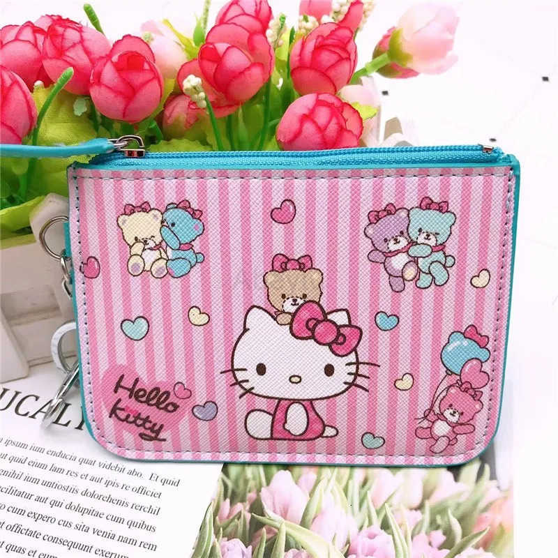 Sanrio Hello Kitty Cinnamoroll My Melody Kuromi New Pu Casual Money Bag Coin Purse Card package Wallet With Buttons H2512111