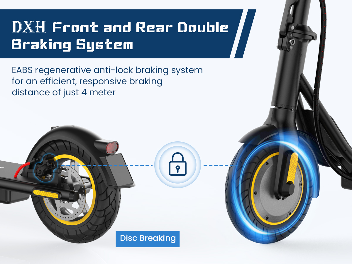 10 inches Electric Scooter Foldable E Scooter for Men, Woman 350W Motor, 10" Solid Tires, 36V, 10.4Ah, Max Speed Up to 19MPH and 21 Miles Long Ra