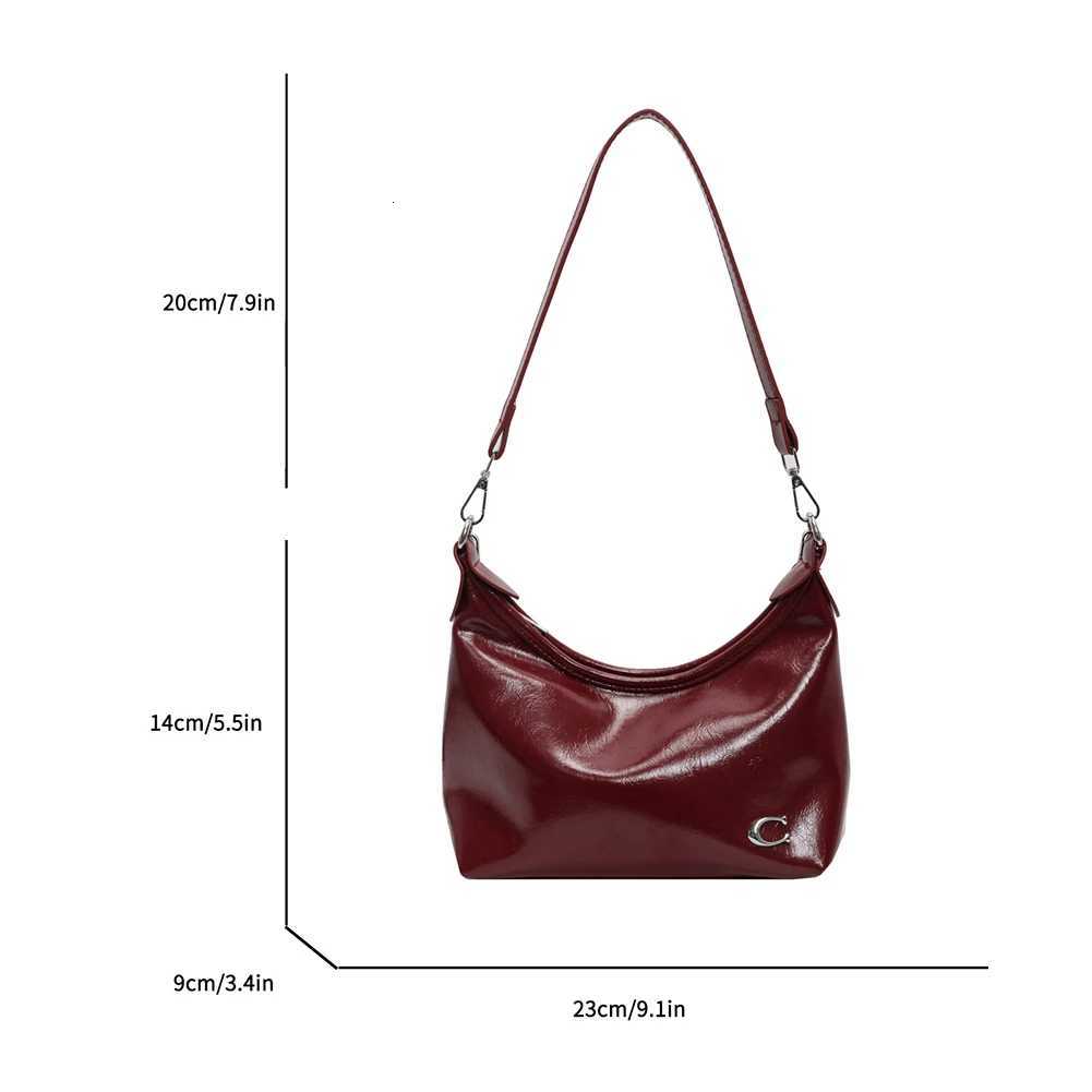 Wen PU Casual Tote Handbag Large Capacity Chain Sling Bag Zipper Closure Elegant Underarm Bag Mti-pockets Simple Sahel Bag Y251211