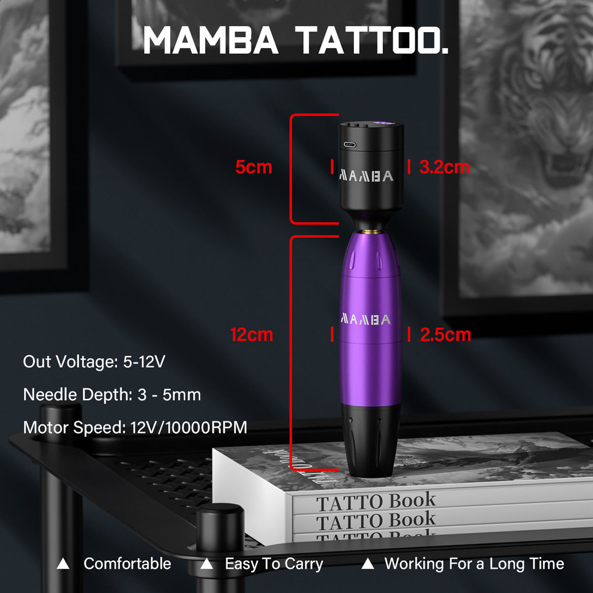 MAMBA Wireless Tattoo Pen Set Full Set Motor Tattoo Machine Set Including Pigment Tattoo Equipment 250304