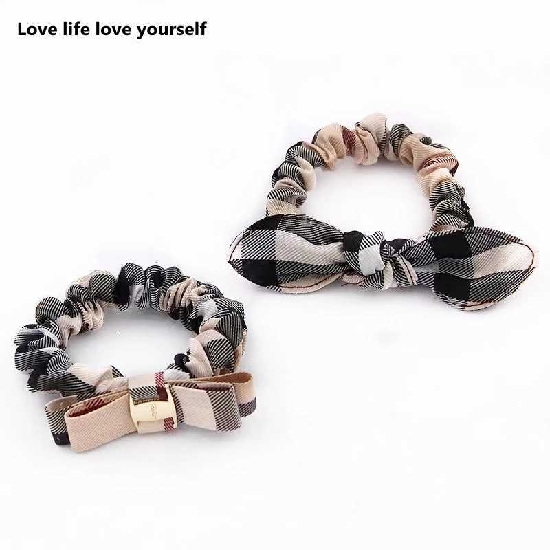 Striped Plaid Hair Band Hair Circle Knot Rabbit Ears Hair Rope Tie Hair Rope Wen dr Hairpin Hair Accories Y251210