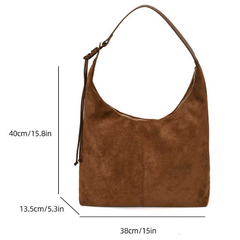 Fi Trendy Design Suede High Capacity Leopard Shoder Bags for Wen 2025 New Winter Underarm Bag Fems Luxury Handbags Y251211