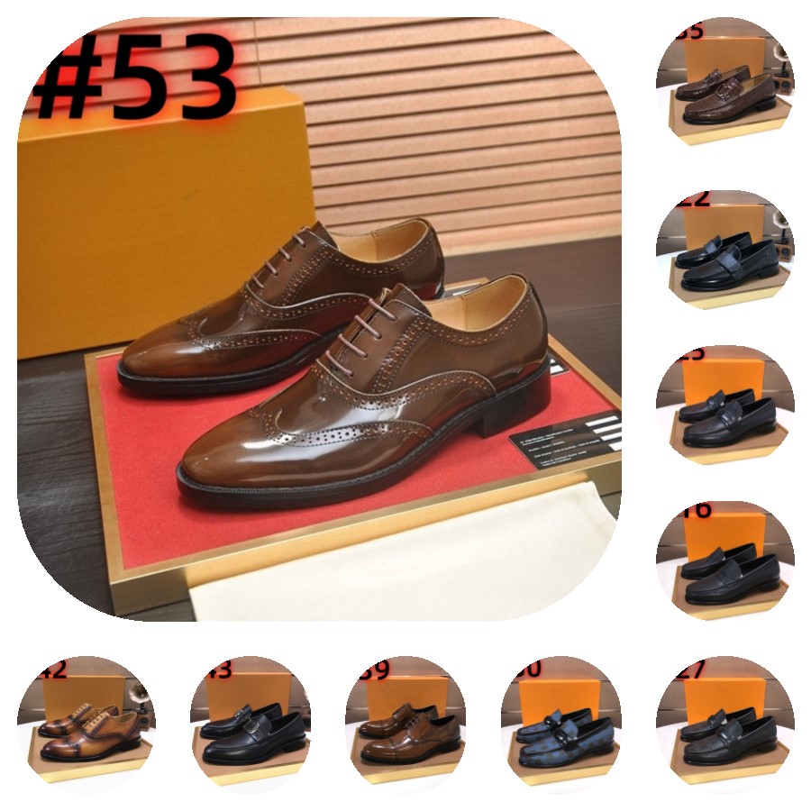 Men Designer Dress Shoes 2023 Autumn Fashion Business Wedding Footwear Man Comfy Leather Design luxurious Formal Shoes Men Europe Style Men Shoes