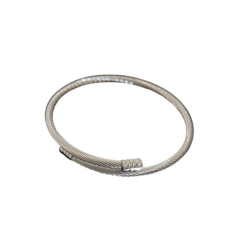 Metal Heavy Craft Braided Simple Retro High-end Feel Bracelet Personality Creative Fashion Light Luxury Jewelry for Women