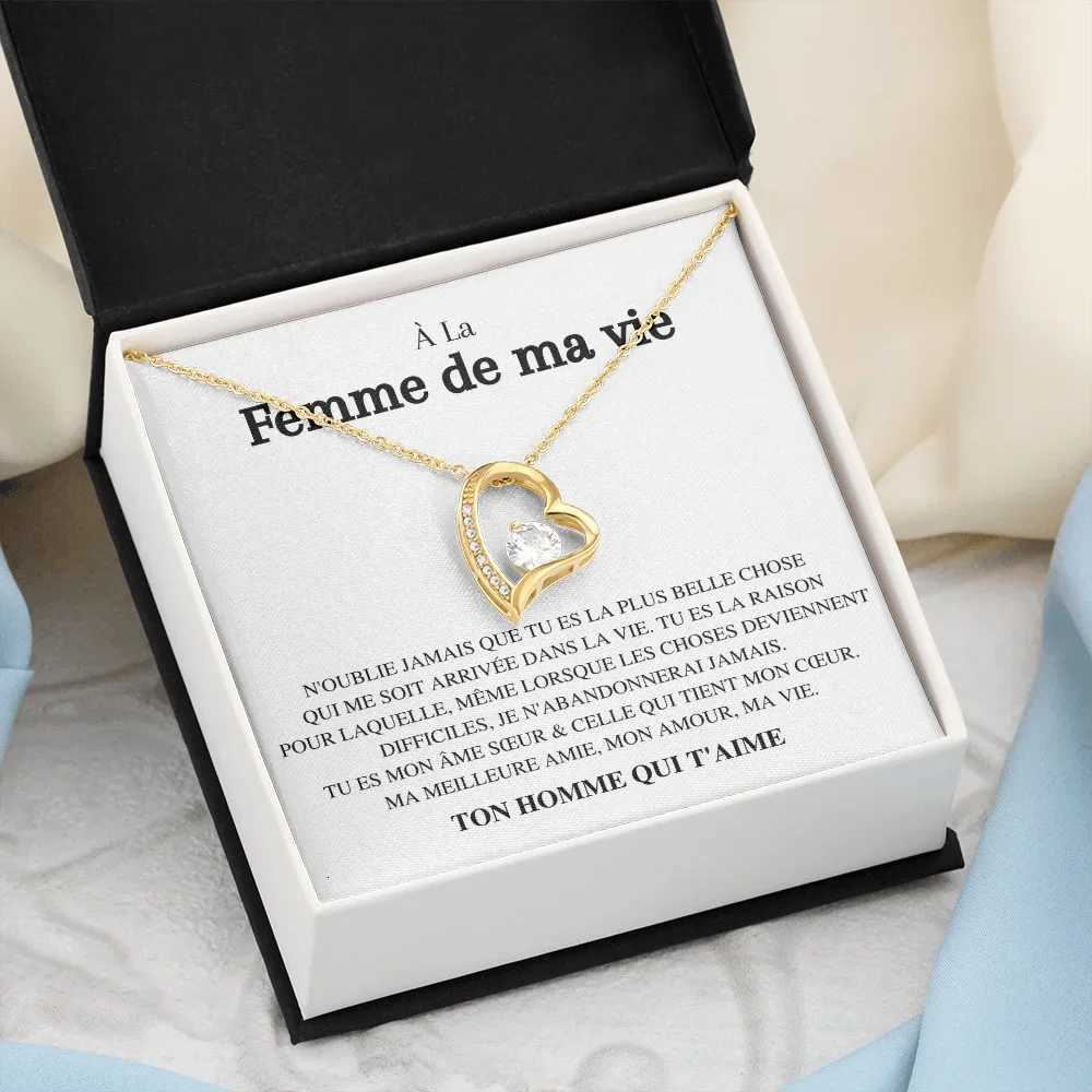 French Heart Necklace For Wife Gifts Women Valentines Day Birthday Christmas Gift For My Wife Fashion Jewelry With Box M251211