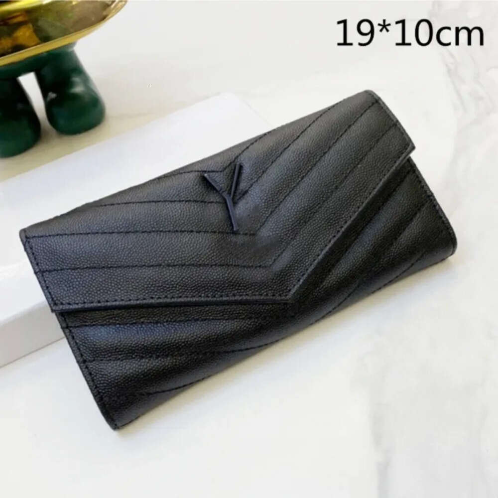 Y Wallet Designer Long Wallet Card Holder Luxury Purse Wallets Purses Zipper Pouch Woman Mens Handbag Clutch Bags Gold Black Letters Real Letaher TOP 0Ad
