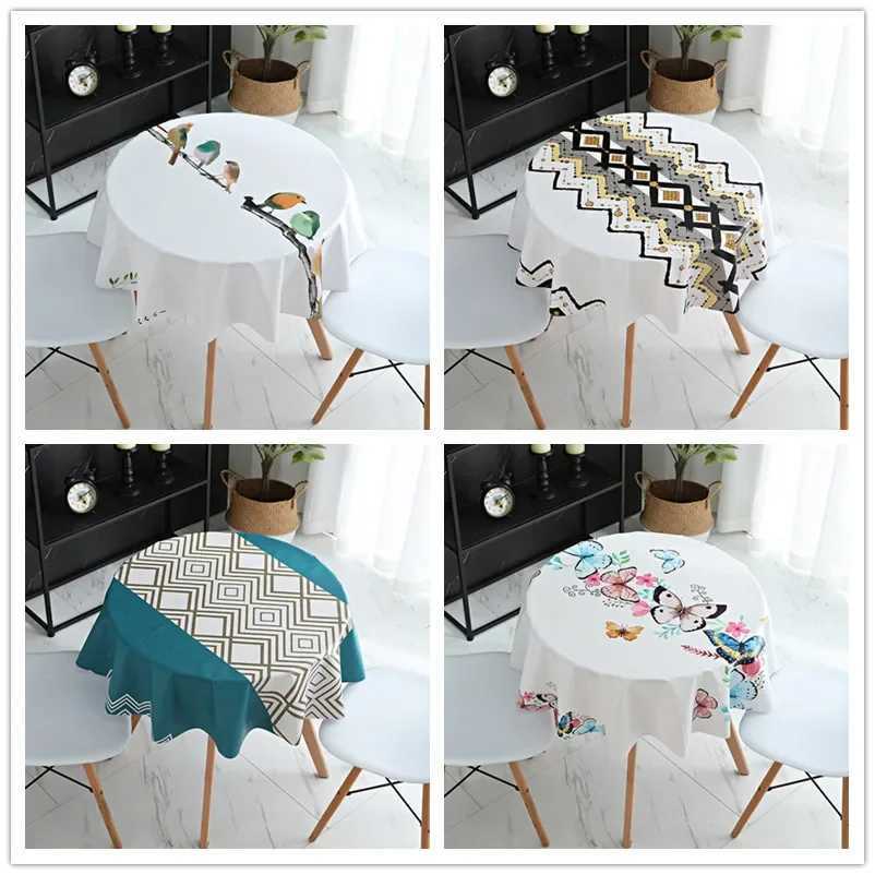 New Printe Rectangle Round Table Cloths Waterproof Plastic PVC Oilproof Tablecloths Table Cover Home Decor Christmas Tablecloth H251211