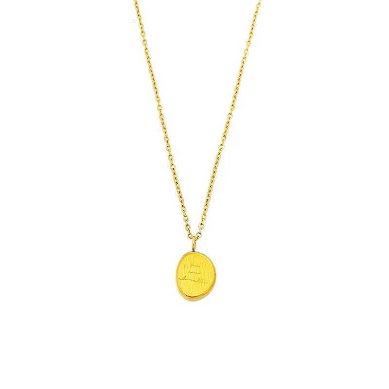 Titanium Initial Chains Choker Necklace Women Stainless Steel Jewelry Non-Fading Simple Pendant Ladies Fashion Jewelry M251211