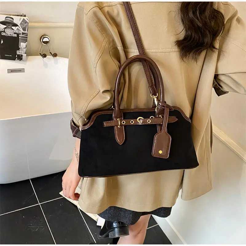 Fi Handbag European And Light Luxury Highend Simple Shoder Bag Brand Casual Cmuter Frosted Suede Messenger Bag Y251211