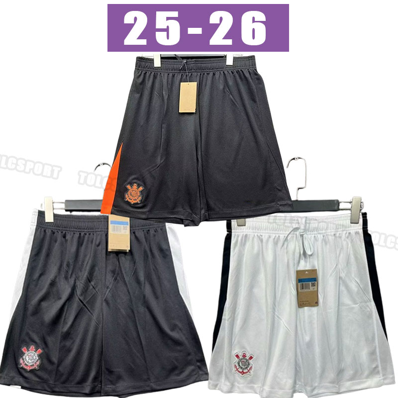 2025 2026 Soccer shorts Corinthianss WILLIAN 25 26 camisetas football pants de footb GABRIEL Balbuena JADSON home away black training