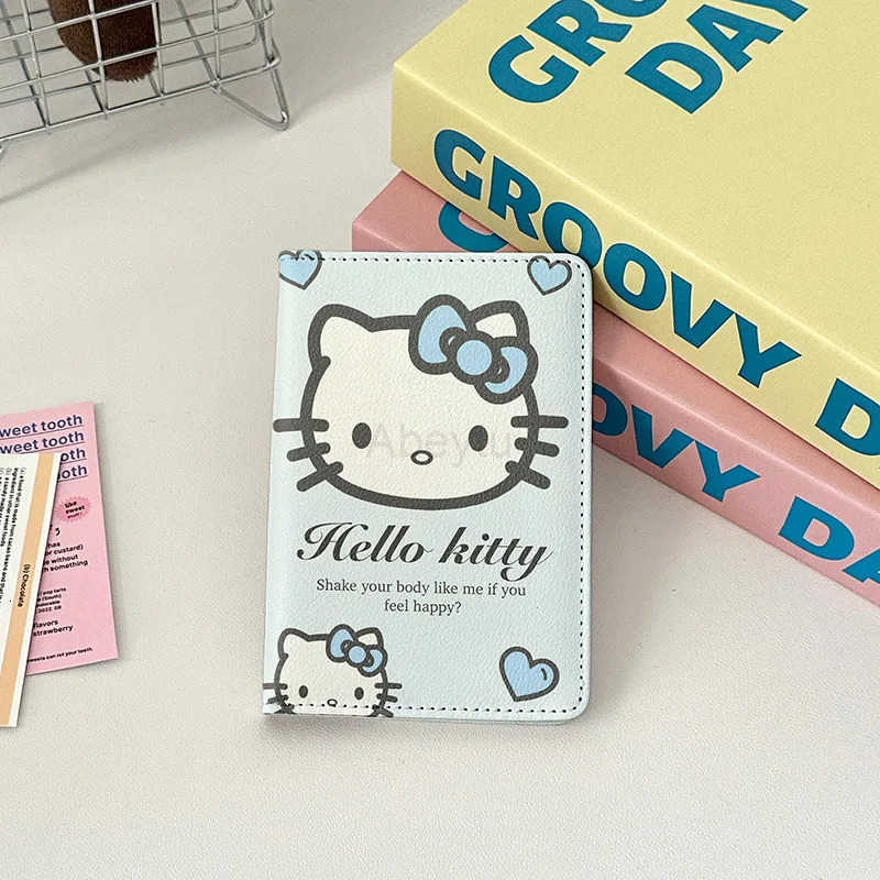 Sanrio New Hello Kitty Passport Holder Girls Travel Passport Wallet Women ID Credit Card Holder Travel Essentials Passport Case H251211