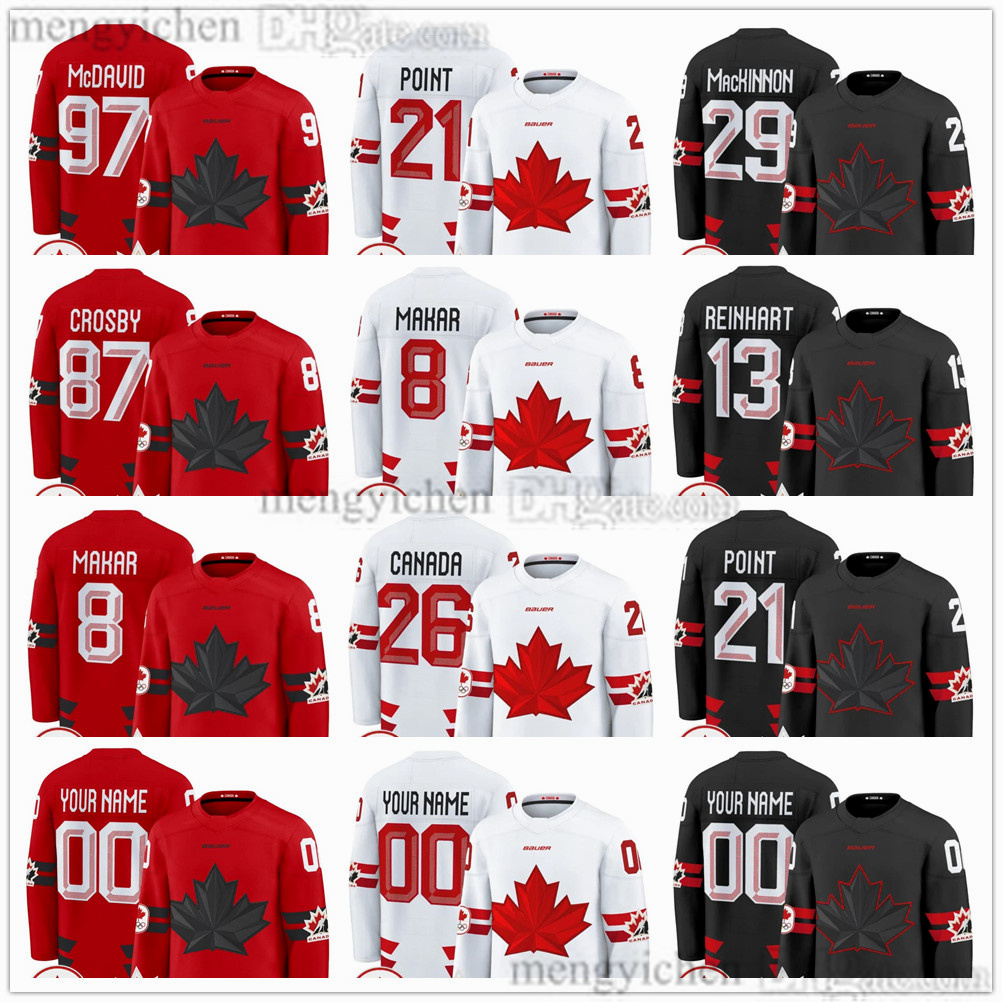 Team Canada 2026 Milano Cortina Hockey Jerseys 29 Nathan MacKinnon 87 Sidney Crosby 97 McDavid 21 Brayden Point 8 Cale Makar 13 Reinhart Winter Olympices All Stitched