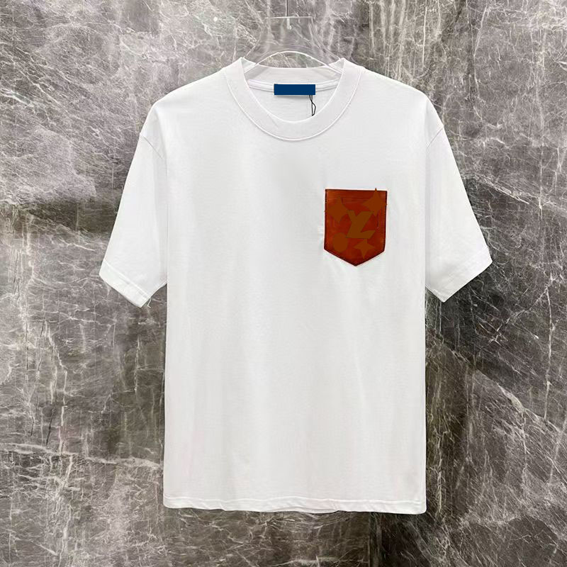 9AAA Mens T-Shirts Monogram Steel Printing Summer tees Shirt Hip Hop Streetwear Short sleeves Cotton Printed Breathable tshirt Asian Size S-4XL