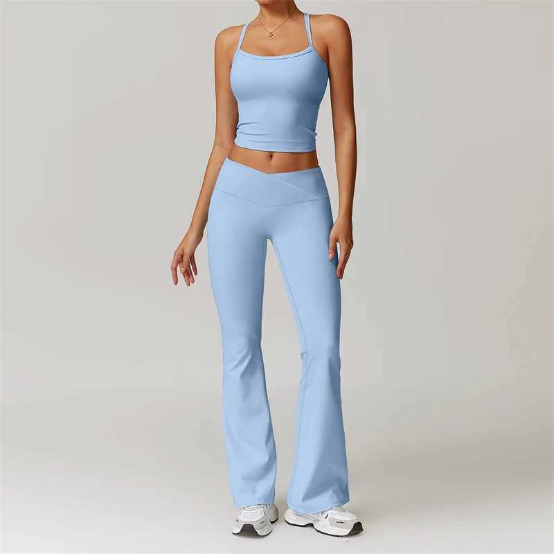 2 Piece Yoga Clothes Womens Tracksuit Athletic Wear Pilates Fitness Suit Gym Workout Sets Push Up Sports Bra Leggings SuitT251211