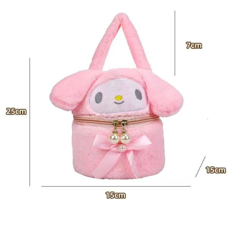 Sanrio Creative Plush Toy Backpack Internet Celebrity Cartoon Makeup Bag Claw Machine Doll Exchange Gift Girlfriend Accessories H251211