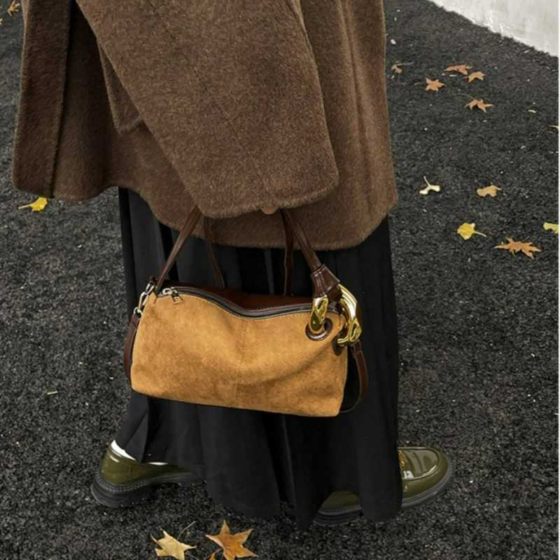 New Fi Maillard Simple Texture Crossbody Bag Wen Versatile Handle Bag Casual and Versatile low Bag High Quality Y251211