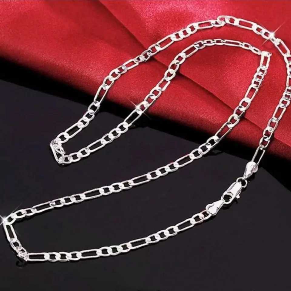 925 Sterling Silver Necklace Hip Hop Cuban Necklace For Men And Women 16 Inches - 30 Inches Simple Fashion Jewelry Necklace M251211
