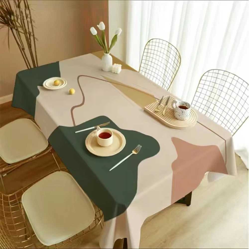 Nordic Simple Rectangular Table Cloth Coffee Table Cloth Geometric Outdoor Picnic Mat Antifouling Table Cloth H251211