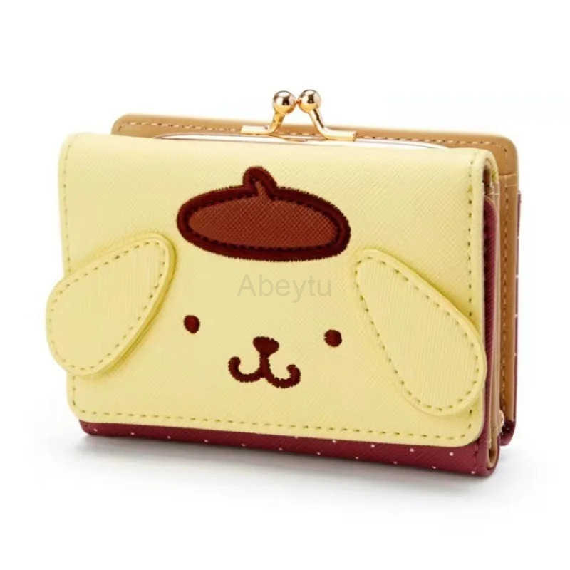 Sanrio Hello Kitty Bag Kawaii Cinnamon My Melody Kuromi Casual Fashion PU Leather Wallet Cute Folding Card Bags Birthday Gifts H2512111