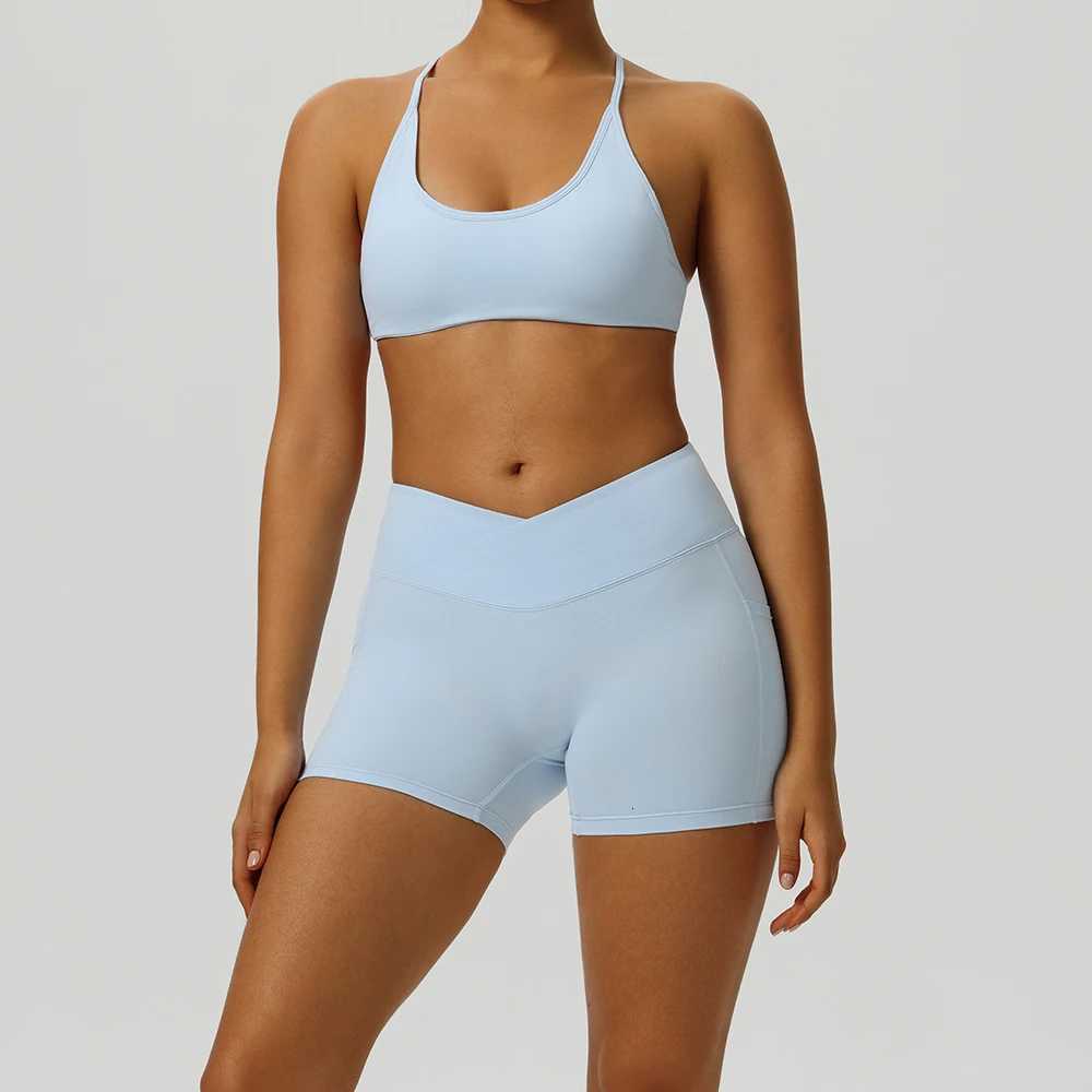 2 Pieces Yoga Suit for Womens Fitness European and American Gym Clothes Quick-dry Sports Bra Matching Pants Shorts Workout SetT251211