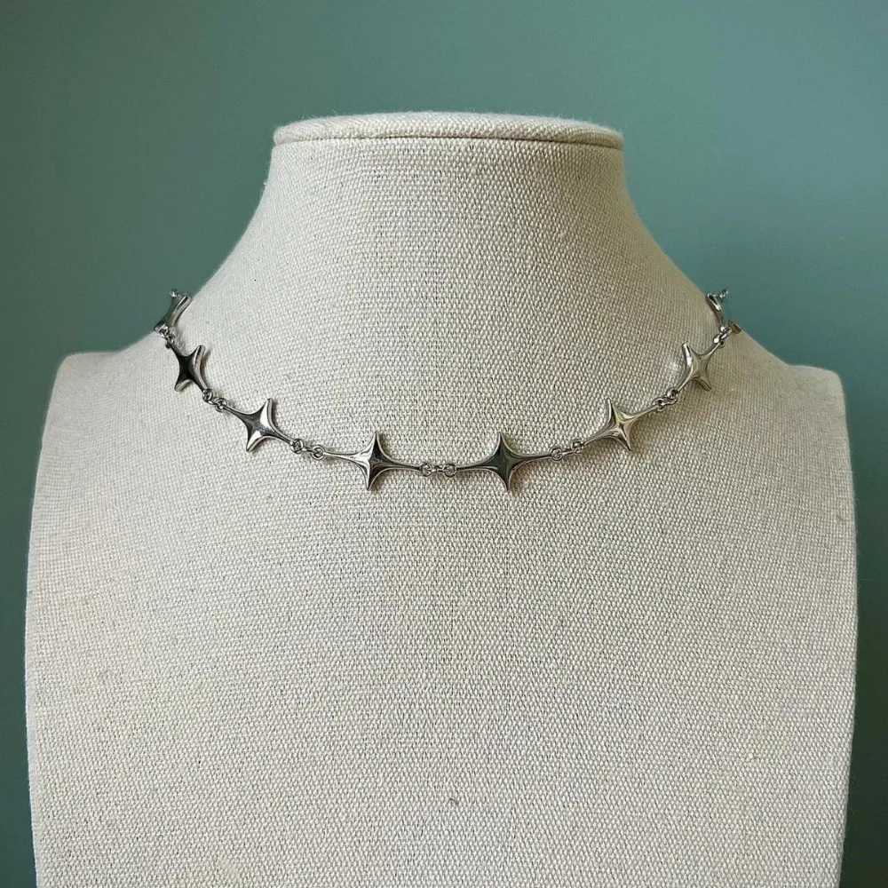 Personality Punk Silver Color Stars Chains Stainless Steel Necklace for Women Halloween Party Dreamy Temperament Chokers Jewelry M251211