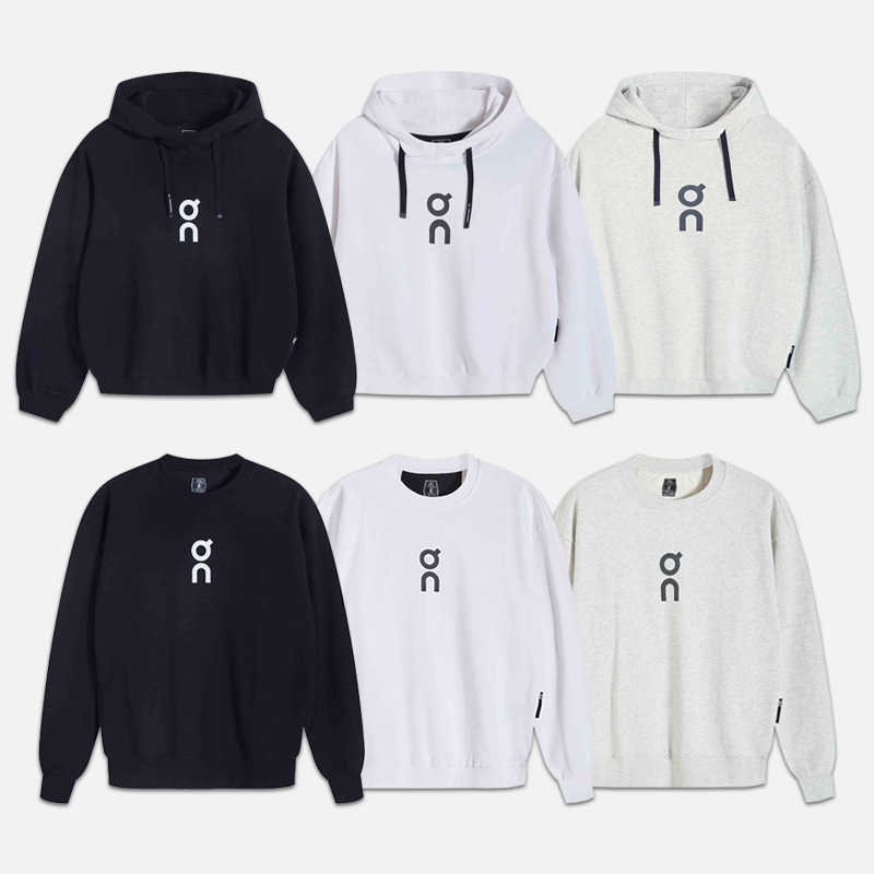 Silicone Letter Print Simple Versatile Unisex Loose Round Neck Terry Hooded Sweatshirt T251211
