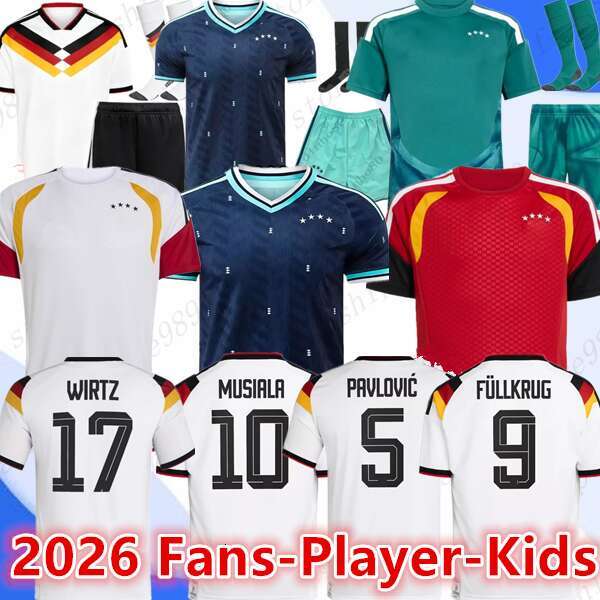 3XL 4XL Germany 2026 Anniversary woman Soccer Jerseys Player HUMMELS KROOS GNABRY WERNER MUSIALA MULLER HAVERTZ WIRTZ PAVLOVIC GUNDOGAN Men Football Shirts Kids
