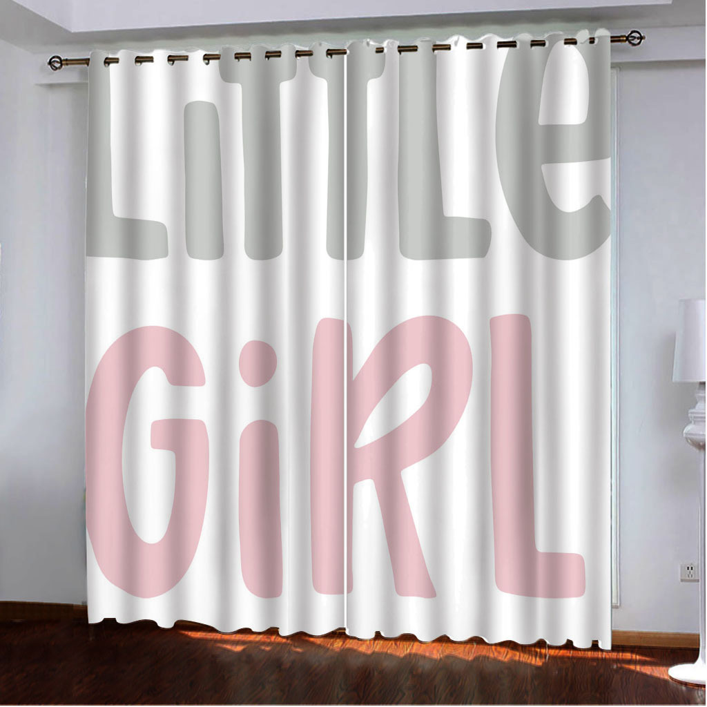 YL-37934 High-Density Blackout Curtain Letter Series, Digital Printing, Custom Patterns, Any Size.