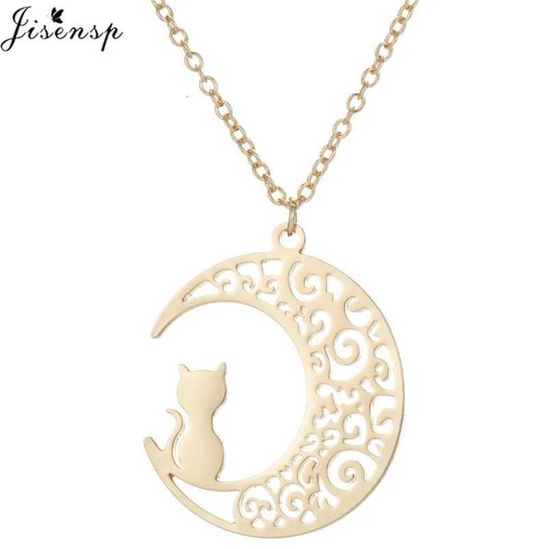 Multiple Cute Cat Charm Long Necklace Women Delicate Stainless Steel Kitty Jewelry Girls Birthday Necklaces Gifts Accessories M251211