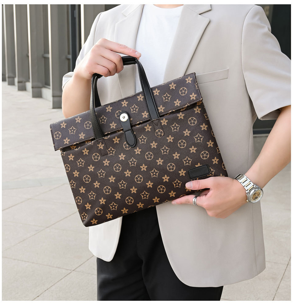 Free Shipping Men'S Bag Simple Fashionable And Lightweight 15.6-Inch Laptop Bag Large-Capacity Business Briefcase