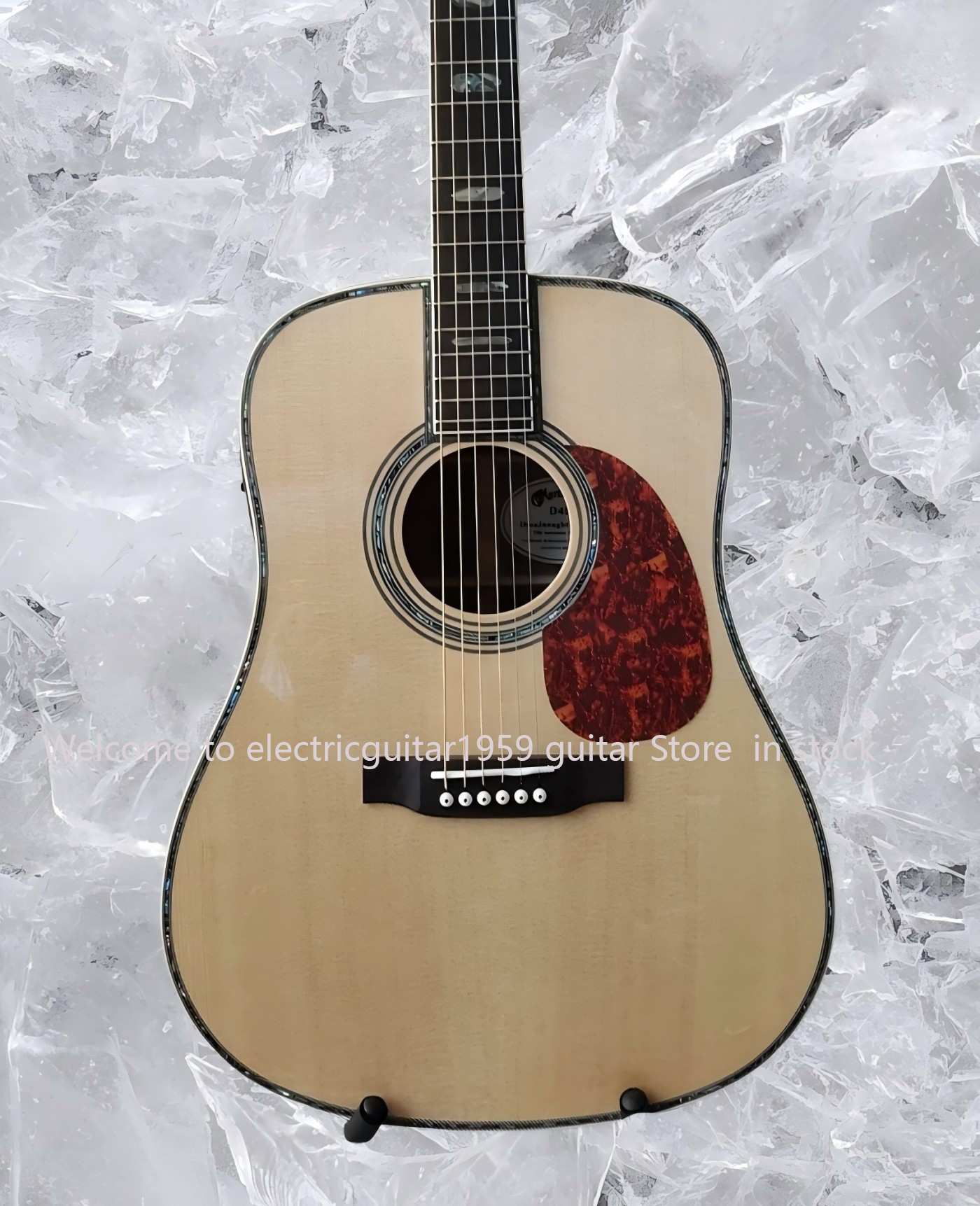 High quality MD-D45 acoustic folk guitar in stock, spruce maple panel 301EQ, cow bone nut, fast delivery #36589