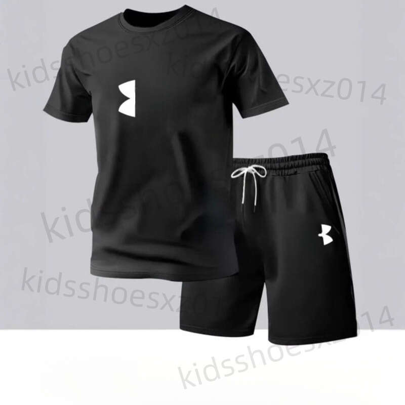 Hoodie Under Amours Jacket Mens Casual Fashion Simple Trendy Outfit T-shirt Short Sleeve Shorts Plant Mesh Two Piece Set Baby Clothes Size S-xxl