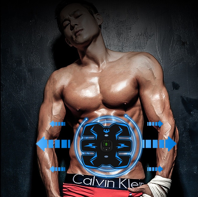 EMS Abdominal Trainer Portable Muscle Trainer with 10 Modes and 20 Levels of Intensity, Suitable for Men and Women, Ideal for Home Fitness Enthusiasts