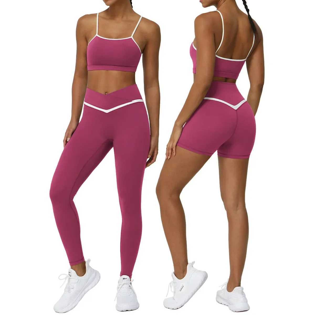 Cross Yoga Set Womens Tracksuit 2 Piece Sport Outfit Comfort Breathable Suit for Fitness Workout Clothing Women Sportswear NewT251211