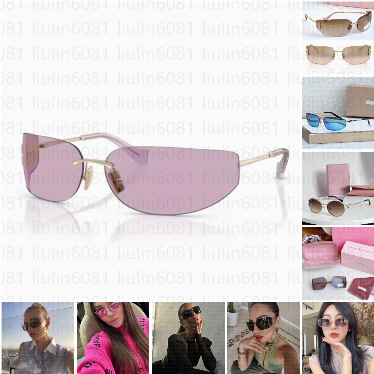 Top quality 56zs Sunglasses for women cat eye sunglasses designer A51s glasses polarized vintage geometric metal summer glasses Anti-UV400 with case sunglasses Men