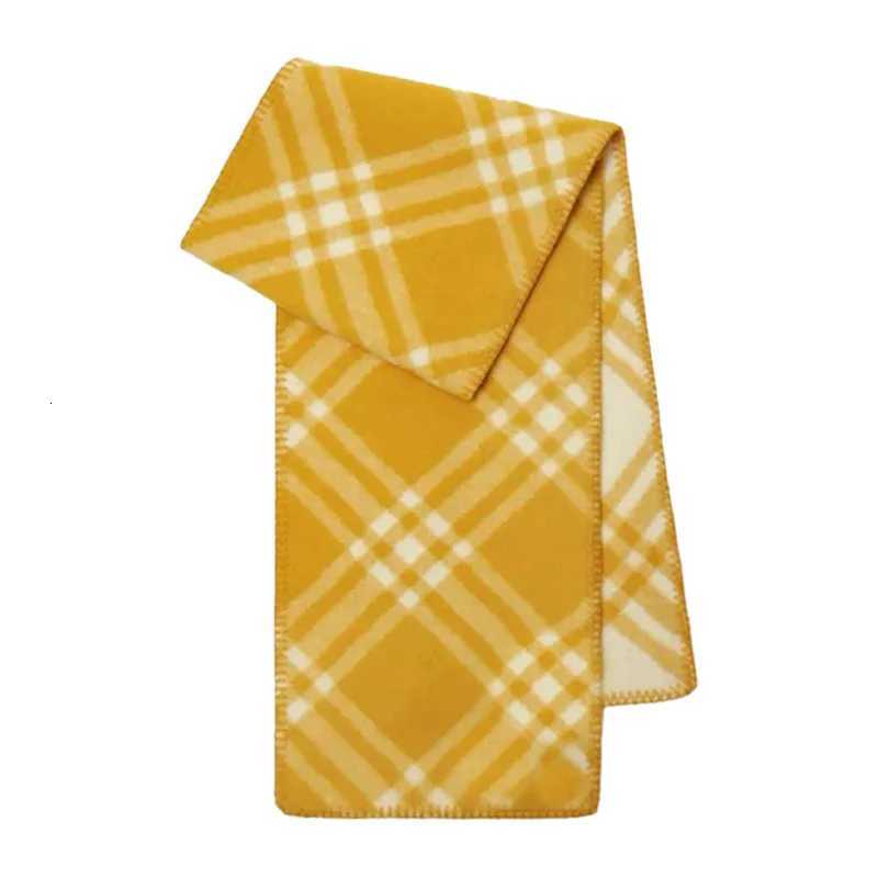 2025 New Yellow Plaid Scarf Women Autumn Winter Korean Style Warm Shawl Fashionable Neck Wrap Y251211
