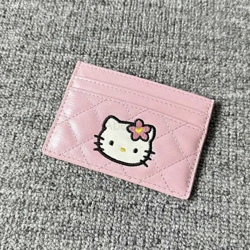 Sanrio Hello Kitty Coin Purse 50Th Anniversary Series Compact Card Holder with Zipper Waterproof Fabric Cute Mini Wallet Cute Girl Gift H251211