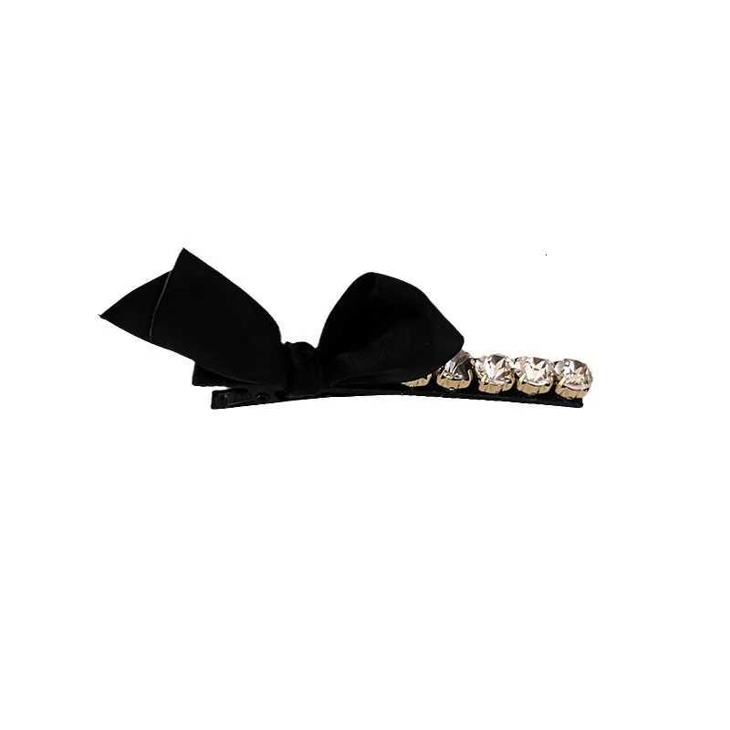 Korean Style Rhinestone Black Bow Barrettes Versatile Exquisite Fringe Clip Side Clip dr Clip Hair Accories New Y251210