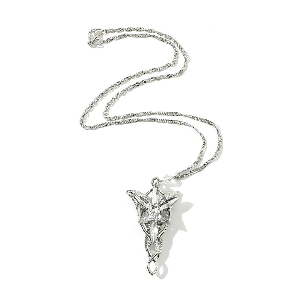 Lord Rings Necklace Elf Princess Arwen Twilight Star Pendant Necklaces for Women Choker Jewelry Gift251201