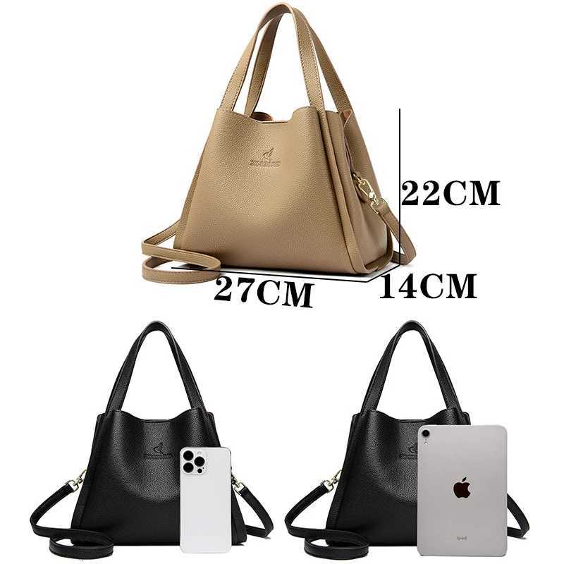 Genuine Brand Soft Leather Top-handle Bags Fem Handbags Wen Shoder Crossbody Totes Messanger Bag Large Capacity Big Sac Y251211