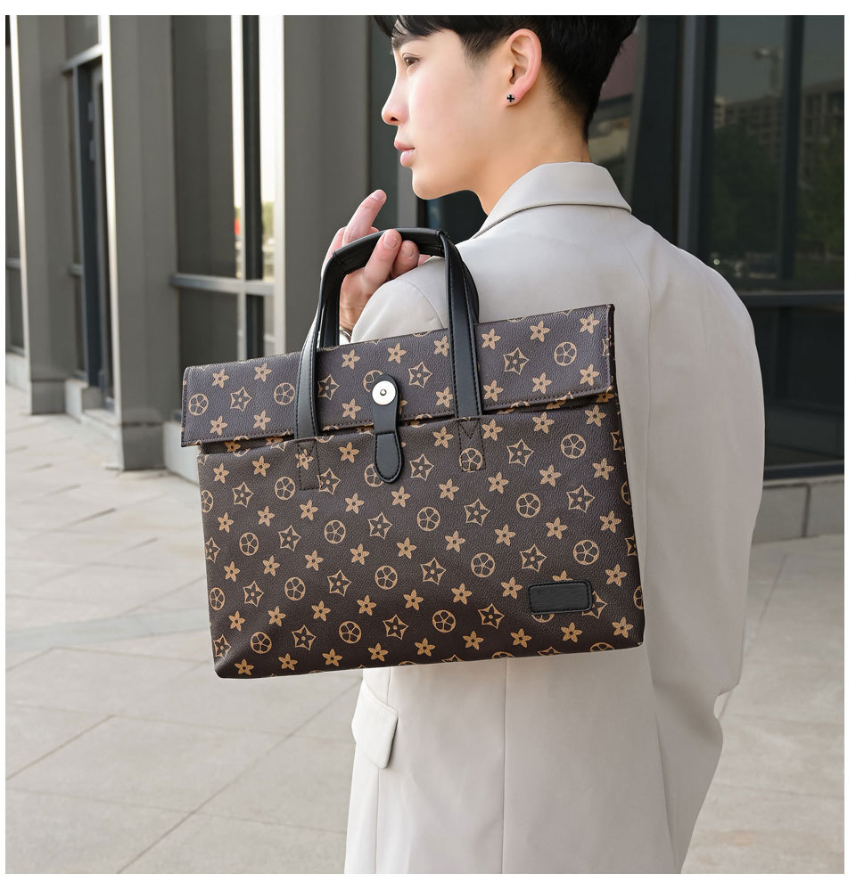 Free Shipping Men'S Bag Simple Fashionable And Lightweight 15.6-Inch Laptop Bag Large-Capacity Business Briefcase