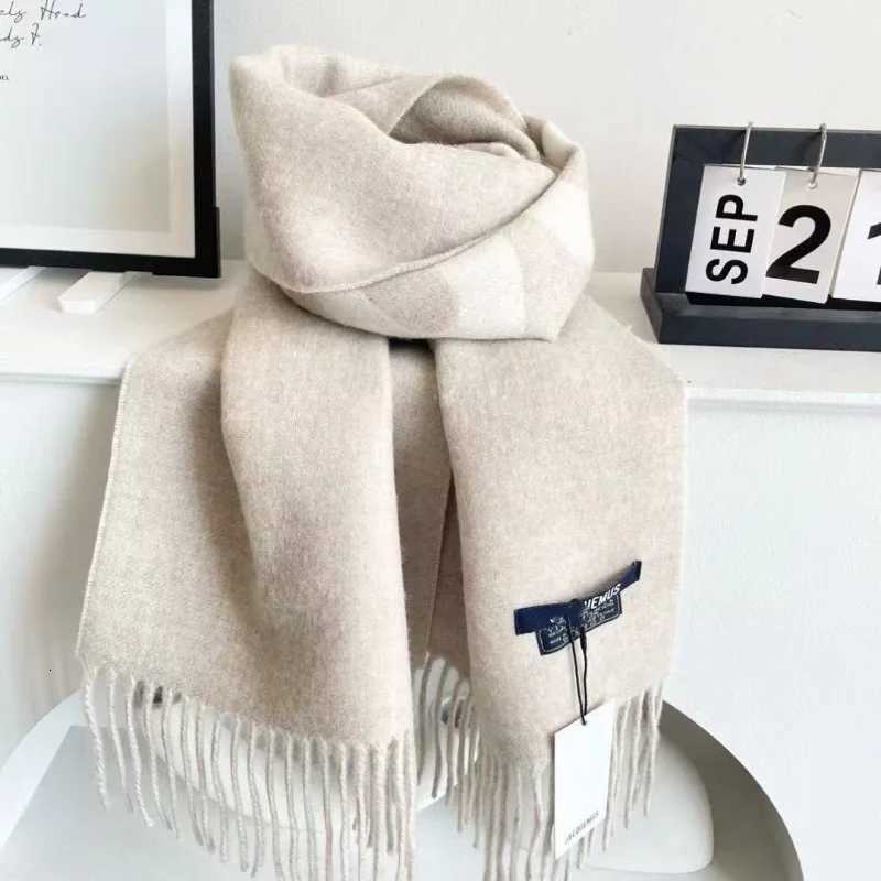 New cashmere scarf letter scarf autumn and winter Nordic style woven gift tassel five color scarf shawl Y251211